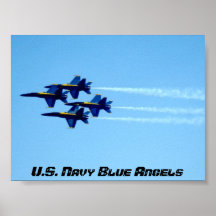 Blue Angels Signature Flyby Poster