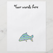 Blue argyle shark flyer design