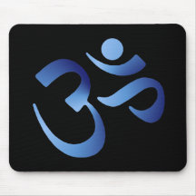 Blue Aum Mouse Pads
