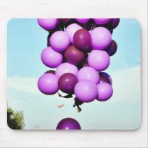 Blue Balloons Hot Air Cluster Mouse Pad