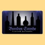 Blue Bartending Services Bartender Business Cards business cards