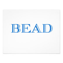 Blue Bead Personalized Announcement
