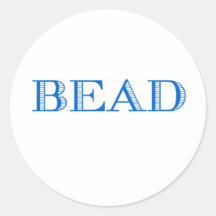 Blue Bead Round Sticker