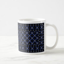 Blue black and white mug