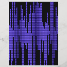 BLUE BLACK MUSIC BEATS VOLUME RECORDING DIGITAL CUSTOM FLYER