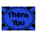 blue black Thank You cards