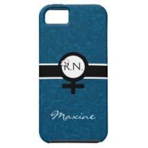 Blue/Black/White+Female Sign+Nurse Name+Nurse Cap