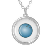 Blue Bowling Ball Custom Necklace