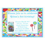 Blue Boy Candy Shop Invitation