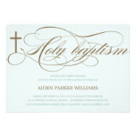 BLUE & BROWN HOLY CROSS | BAPTISM INVITATION