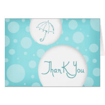 blue- bubbles thank you greeting cards