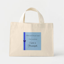 Blue Butterfly Ribbon Flowergirl Bag
