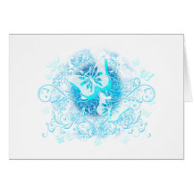 Blue Butterfly Tribal Card