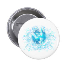 Blue Butterfly Tribal Pins