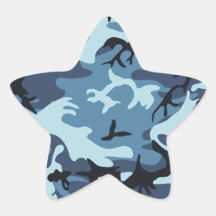 Blue Camouflage Sticker