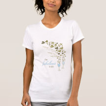 Blue Champagne Cheers Fun Fabulous Bride T-shirt