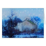 "Blue Christmas", Christmas cards, farm, barn
