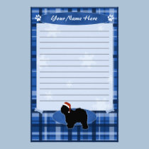 Blue Christmas Old English Sheepdog Stationery stationery