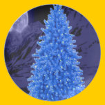 BLUE CHRISTMAS TREE PLATE plates