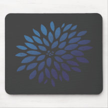 Blue Chrysanthemum Mousemat