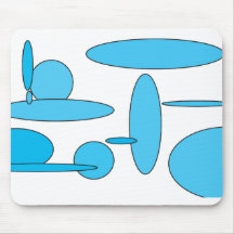 blue circle design mousepad.