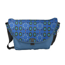 blue circle dots pattern commuter bags