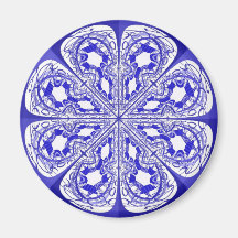 Blue Circle Fractal Magnet
