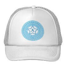 Blue Circled Customised Cap Mesh Hats