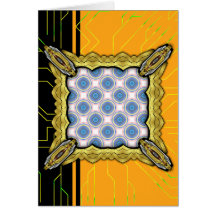 Blue Circles Greeting Cards