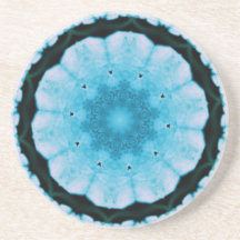 blue citrus drink coaster