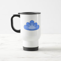 Blue Cloud on White Background. Coffee Mugs