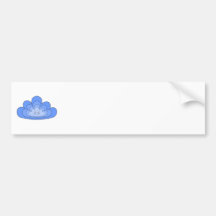 Blue Cloud with Smile on White. Bumper Stickers