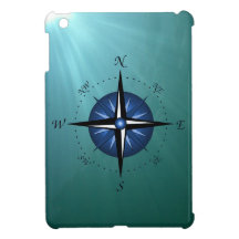 Blue Compass Rose iPad Mini Case