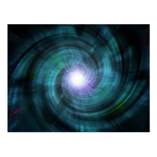 Blue Cosmic Twirl Postcard