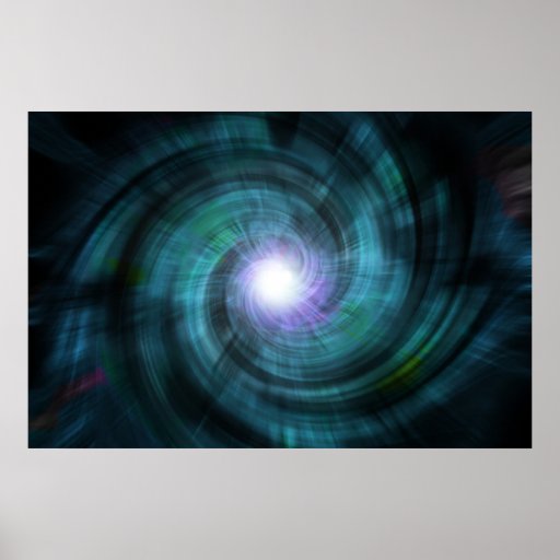 Blue Cosmic Twirl Poster