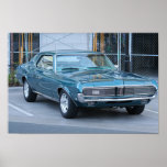 Blue Cougar Automobile Poster
