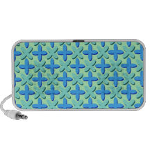 Blue Crosses Travelling Speakers