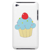 Blue Cupcake Barely There iPod Covers
