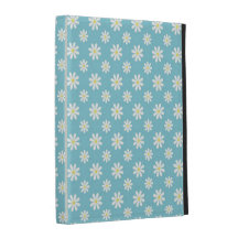 Blue Daisies Floral Pattern iPad Folio Case