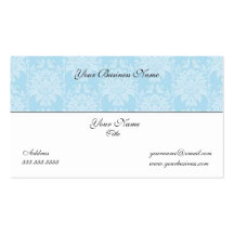 Blue Damask Bisiness Card Business Card Template