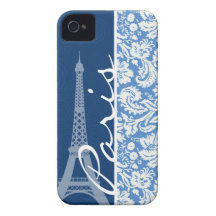 Blue Damask; Paris iPhone 4 Covers