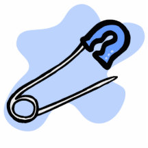 Blue Diaper Pin Cut Out