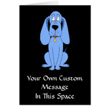 Blue Dog. Hound. Greeting Card