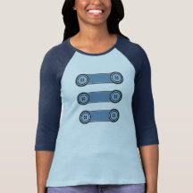Blue double breasted 3/4 sleeve shirt
