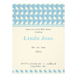 blue ducks in row baby shower invitation