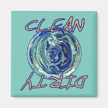 Blue Earth Abstract Dishwasher Magnet