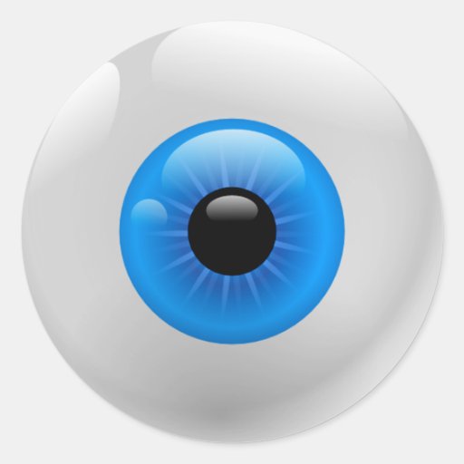 BLUE EYE BALL STICKERS