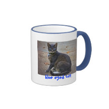 Blue eyed cat, mug