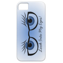 Blue Eyes and Glasses iPhone 5 Case