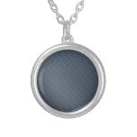 Blue Faux Carbon Fibre Patterned Pendants